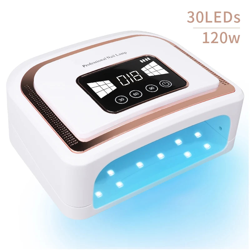 Led Lamp rechargable 120w For Nails Uv Nail Drying Gel Manicure Cabin Polish Dryer 120W Light Dryers Wireless Cordless Rechargeable