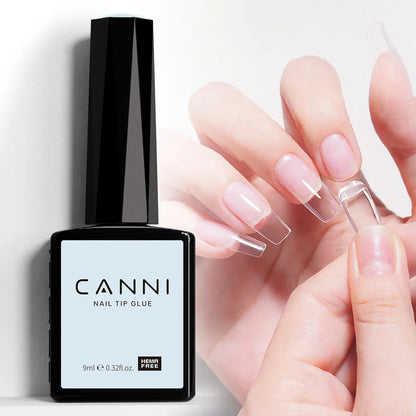 CANNI Hema Free Nail Glue Christmas Decoration Sticker Glue Semi Permanent Soak Off LED UV Nail Gel Polish Red Color Collection