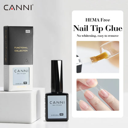 CANNI Hema Free Nail Glue Christmas Decoration Sticker Glue Semi Permanent Soak Off LED UV Nail Gel Polish Red Color Collection