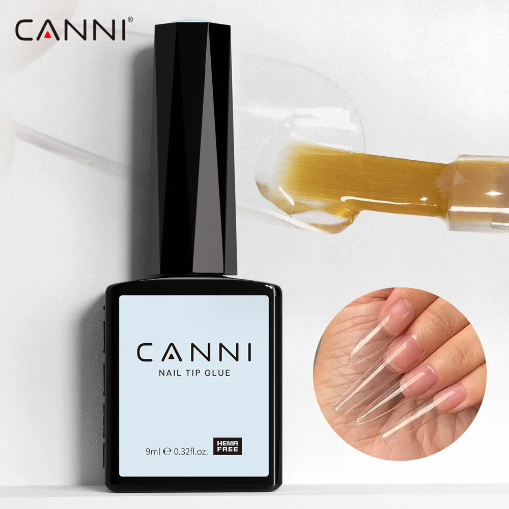 CANNI Hema Free Nail Glue Christmas Decoration Sticker Glue Semi Permanent Soak Off LED UV Nail Gel Polish Red Color Collection