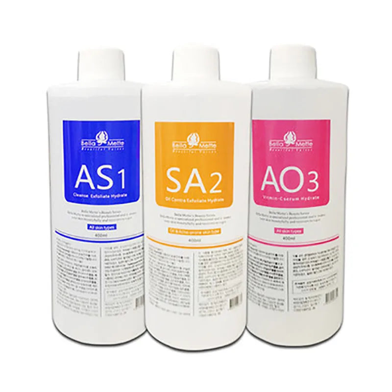 Aqua Peeling Solution 3 Bottles/400ml Per Bottle Aqua Facial Serum Hydra dermabrasion liquid