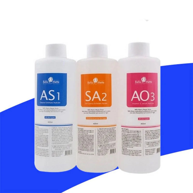 Aqua Peeling Solution 3 Bottles/400ml Per Bottle Aqua Facial Serum Hydra dermabrasion liquid