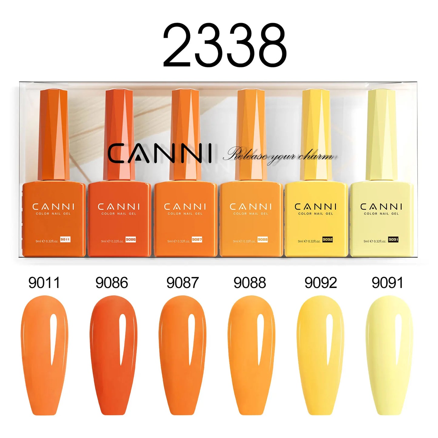 6pcs/kit CANNI HEMA TPO FREE Nail Gel Polish Set Gorgeous Color Semi Permanent Soak off UV LED Gel Nail Varnish Christmas Gift