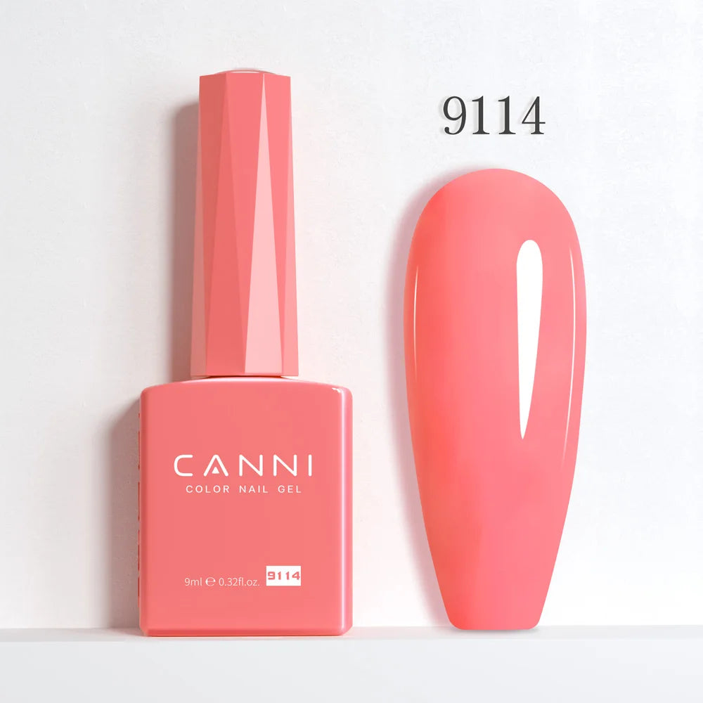 CANNI Hema Free Nail Glue Christmas Decoration Sticker Glue Semi Permanent Soak Off LED UV Nail Gel Polish Red Color Collection