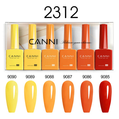 6pcs/kit CANNI HEMA TPO FREE Nail Gel Polish Set Gorgeous Color Semi Permanent Soak off UV LED Gel Nail Varnish Christmas Gift
