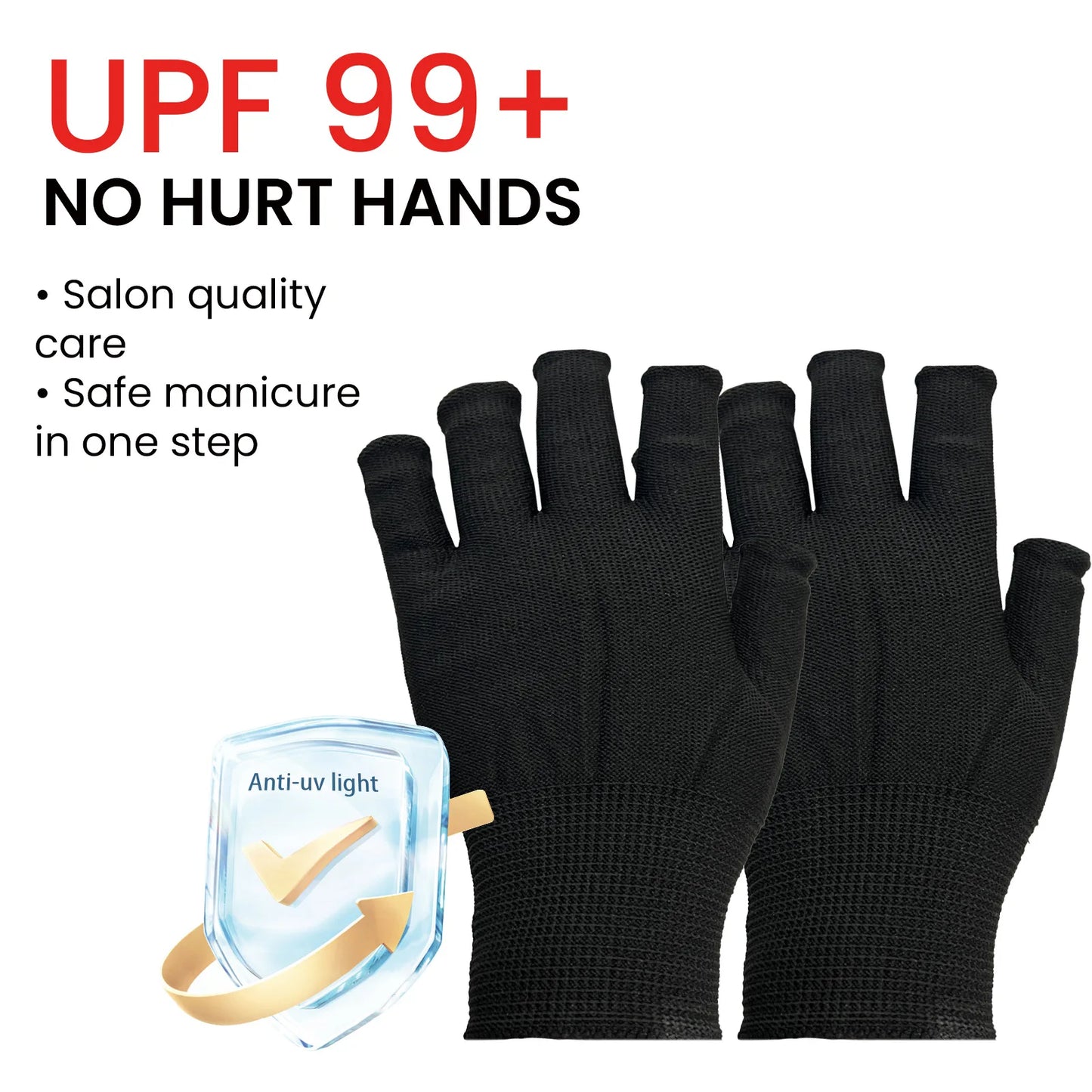 Uv Gant de protection des ongles Manicure Uv Rays Nails LED Lamp Anti-Radiation Gloves Nail Art Tools Guard Nail Beauty Tools