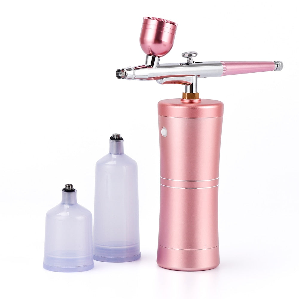 Kit de Mini compresseur d'air rose de 0.4mm,   pistolet de pulvérisation de peinture aérographe pour Nail Art