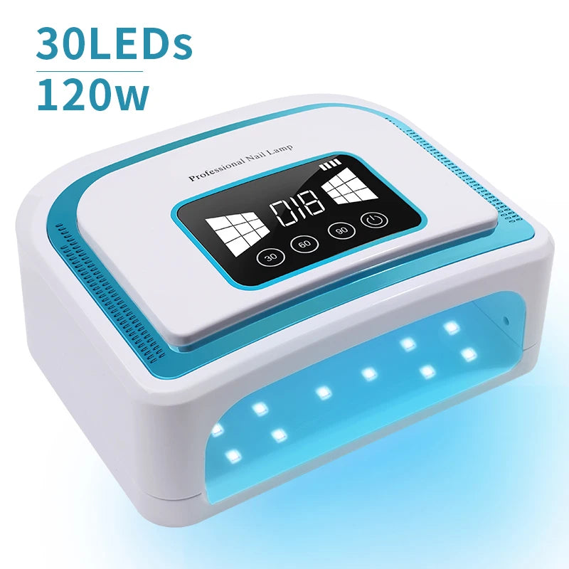 Led Lamp rechargable 120w For Nails Uv Nail Drying Gel Manicure Cabin Polish Dryer 120W Light Dryers Wireless Cordless Rechargeable