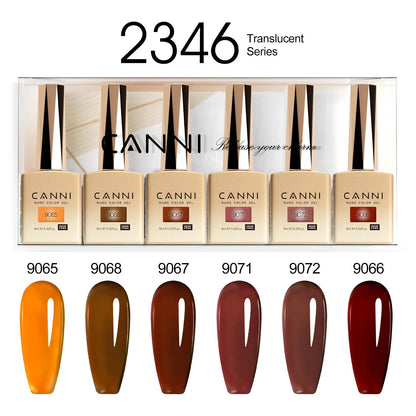 6pcs/kit CANNI HEMA TPO FREE Nail Gel Polish Set Gorgeous Color Semi Permanent Soak off UV LED Gel Nail Varnish Christmas Gift