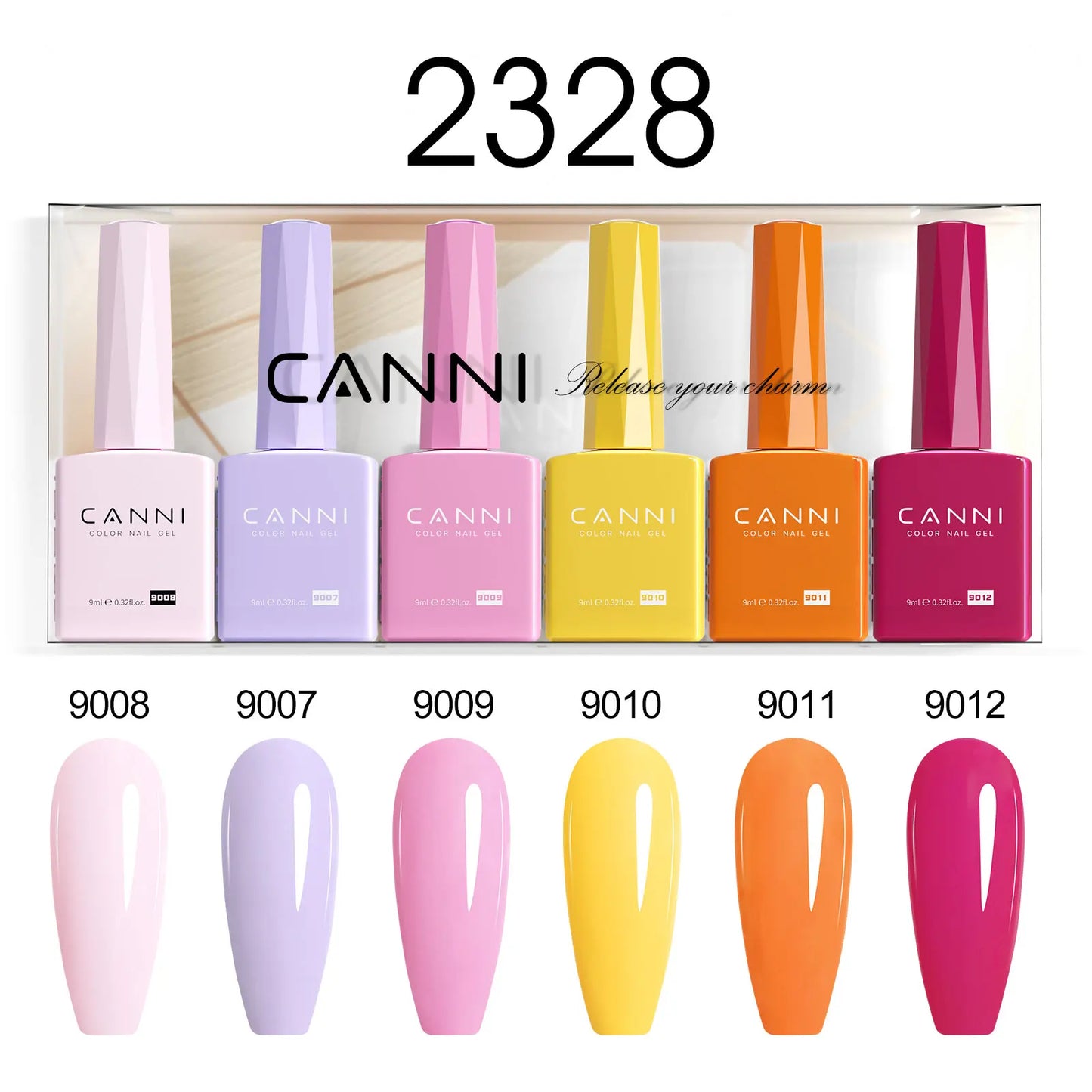 6pcs/kit CANNI HEMA TPO FREE Nail Gel Polish Set Gorgeous Color Semi Permanent Soak off UV LED Gel Nail Varnish Christmas Gift