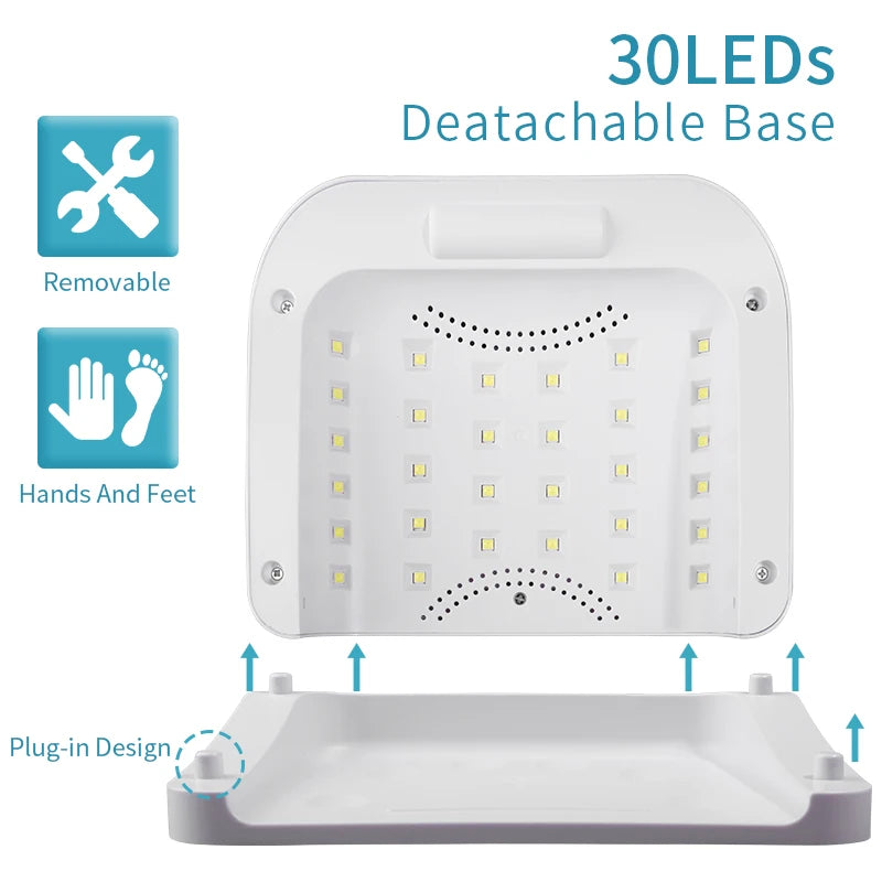 Led Lamp rechargable 120w For Nails Uv Nail Drying Gel Manicure Cabin Polish Dryer 120W Light Dryers Wireless Cordless Rechargeable