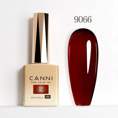 CANNI Hema Free Nail Glue Christmas Decoration Sticker Glue Semi Permanent Soak Off LED UV Nail Gel Polish Red Color Collection