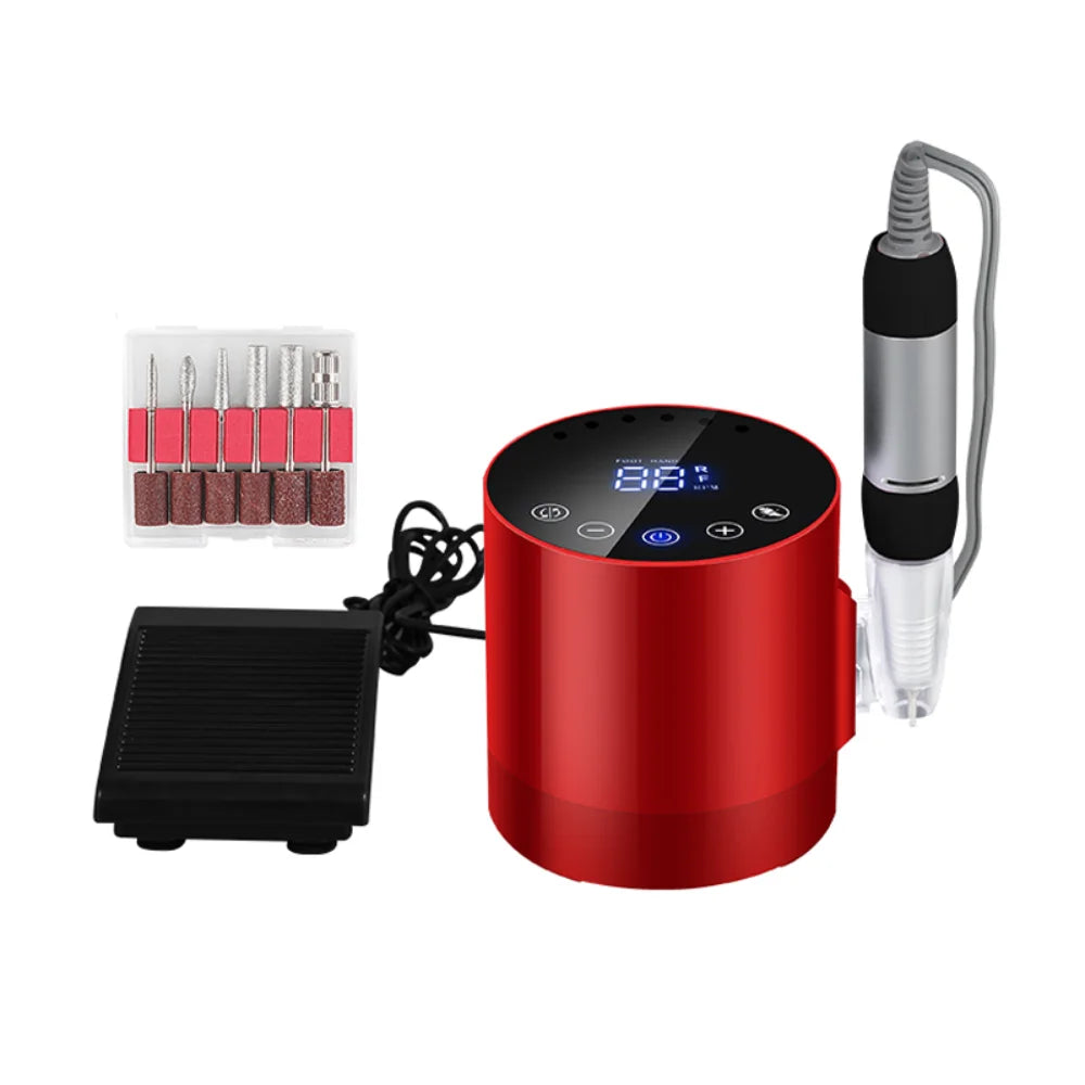 35000RPM Ponceuse à ongles portable avec écran LCD HD Nail Master pour manucure non rechargable