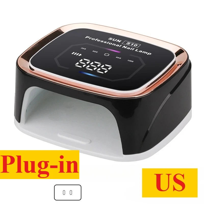 Lampe UV LED professionnelle RECHARGABLE pour séchage des ongles, écran HD, lampe  intelligente sans fil pour séchage rapide et durcissement de tous les vernis gel. Utilisation enfichable.