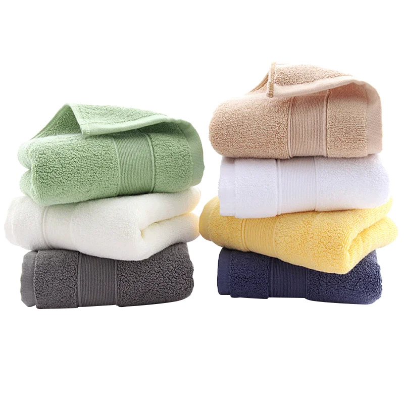 SERVIETTES COTON HAUTE QUALITE Towel Bathroom Face Towel Strong Absorbent  Soft Non-shedding Adult Towel Thickened Box in Two Packs