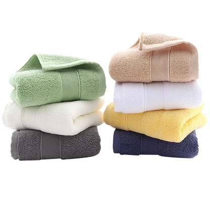 SERVIETTES COTON HAUTE QUALITE Towel Bathroom Face Towel Strong Absorbent  Soft Non-shedding Adult Towel Thickened Box in Two Packs