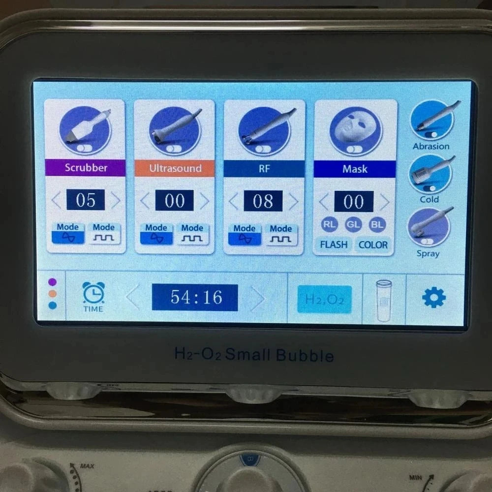 Pro 7 in 1 Hydro Facial .Dermabrasion Aqua Peel Skin Care BIO Light RF Vacuum Face  Cleaning Hydro Water Oxygen Jet Peel Machine