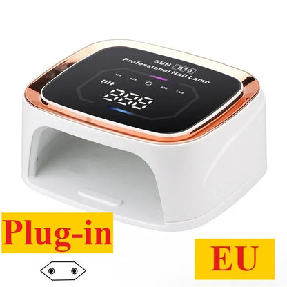 Lampe UV LED professionnelle RECHARGABLE pour séchage des ongles, écran HD, lampe  intelligente sans fil pour séchage rapide et durcissement de tous les vernis gel. Utilisation enfichable.