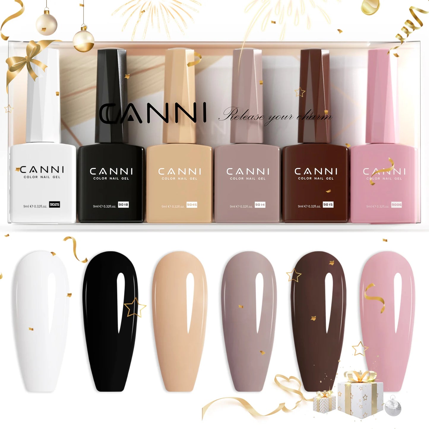 CANNI HEMA TPO FREE 9ml BIAB Colorful Rubber Base Gel UV Construction Quick Builder Nail Gel Polish Kit Self Leveling French Nails