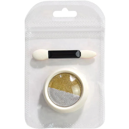 Mirror Nail Powder Pigment Pearl White Rubbing on Nail Art Glitter Dust Chrome Aurora Blue Manicure Holographic Decorations