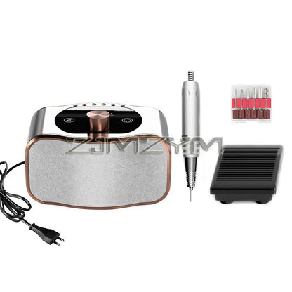 Ponceuse électrique professionnelle pour nail art, 35 000 tr/min, multifonctionnelle, pour le soin des ongles des doigts et des orteils, ensemble de mèches pour manucure