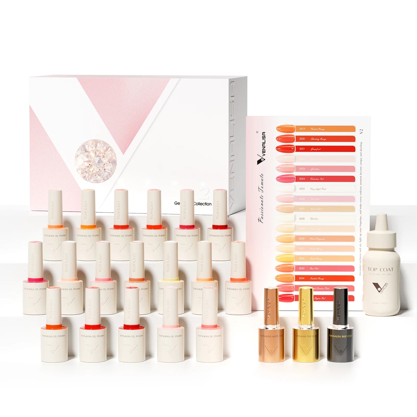 1Set VENALISA V6 Whole Set 10ml HEMA Free TPO Free Vegan Nail Gel Polish Color Display Gel Varnish Nail Maincure Branded Suitcase