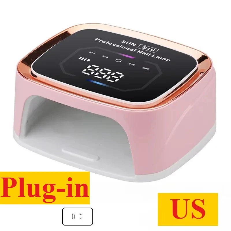 Lampe UV LED professionnelle RECHARGABLE pour séchage des ongles, écran HD, lampe  intelligente sans fil pour séchage rapide et durcissement de tous les vernis gel. Utilisation enfichable.