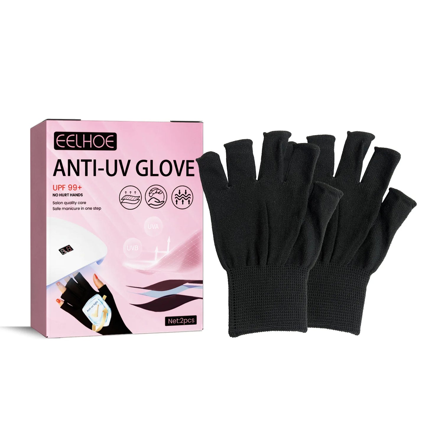 Uv Gant de protection des ongles Manicure Uv Rays Nails LED Lamp Anti-Radiation Gloves Nail Art Tools Guard Nail Beauty Tools