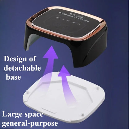 Lampe UV LED professionnelle RECHARGABLE pour séchage des ongles, écran HD, lampe  intelligente sans fil pour séchage rapide et durcissement de tous les vernis gel. Utilisation enfichable.