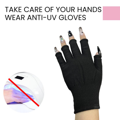 Uv Gant de protection des ongles Manicure Uv Rays Nails LED Lamp Anti-Radiation Gloves Nail Art Tools Guard Nail Beauty Tools
