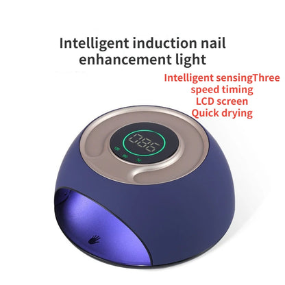 PONCEUSE 120 W NailPhototherapy  Machine with Touch LCD Screen Automatic Induction Nail Baking Light and Quick Drying Nail Enhancement Light