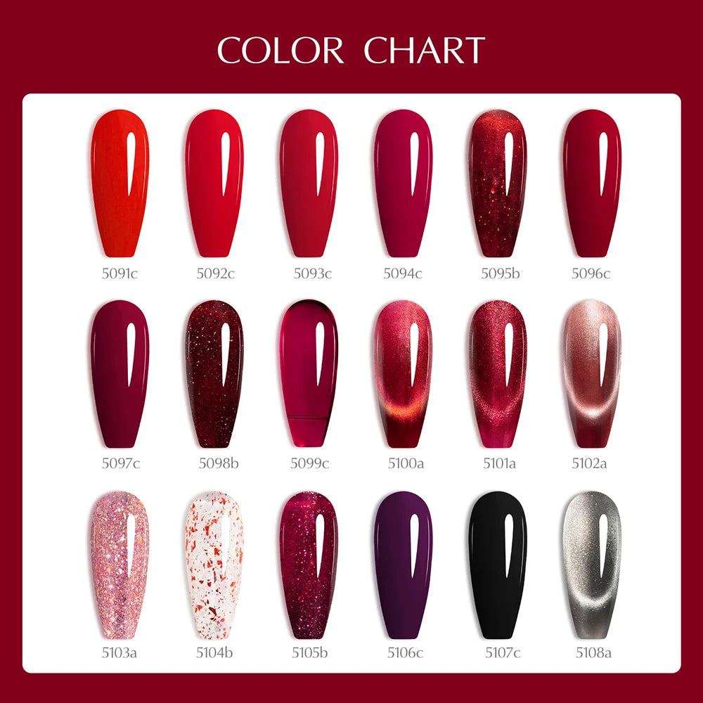 V6 VENALISA 10ml HEMA Free TPO Free Ultra Deep Red Cat Eye Magnet Nail Gel Semi-Permanent Soak Off UV LED Gel Varnish Nails