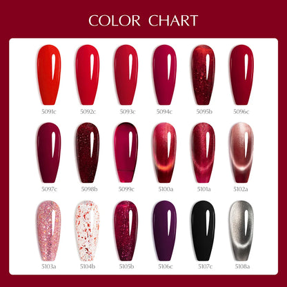 V6 VENALISA 10ml HEMA Free TPO Free Ultra Deep Red Cat Eye Magnet Nail Gel Semi-Permanent Soak Off UV LED Gel Varnish Nails