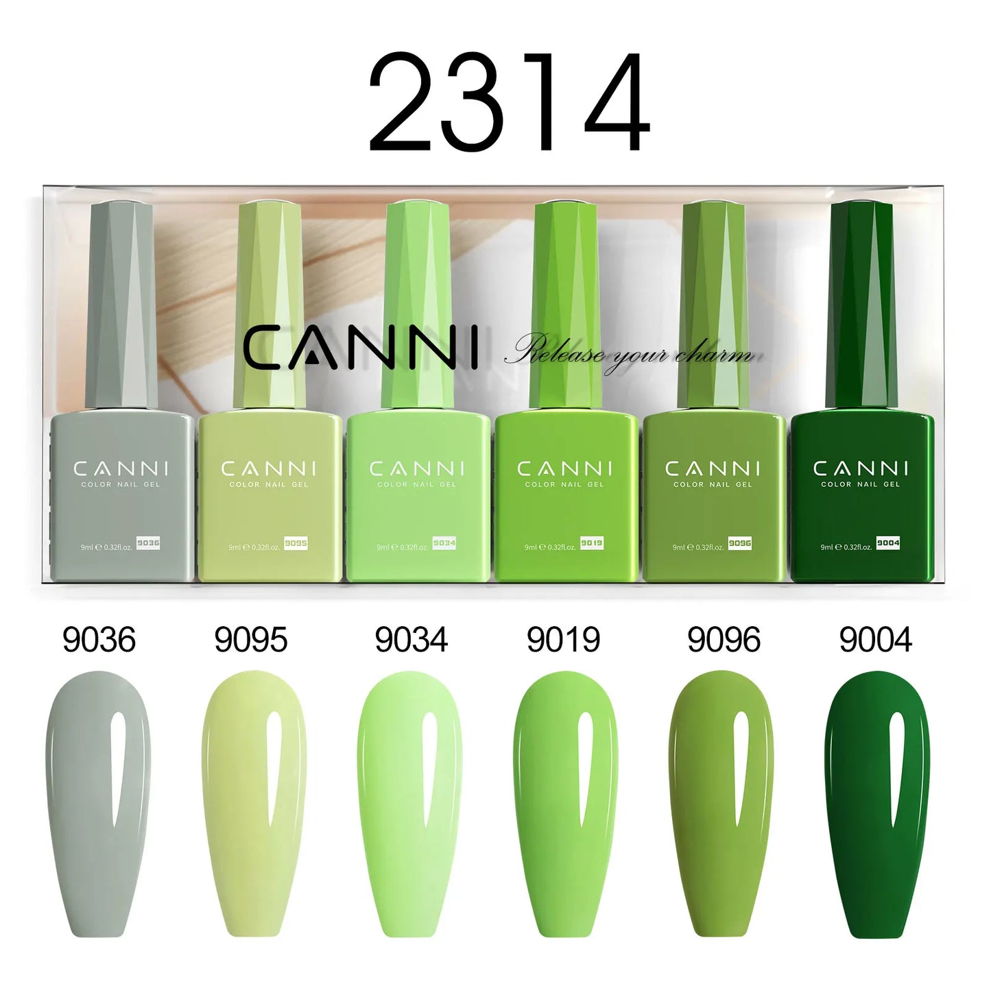 6pcs/kit CANNI HEMA TPO FREE Nail Gel Polish Set Gorgeous Color Semi Permanent Soak off UV LED Gel Nail Varnish Christmas Gift