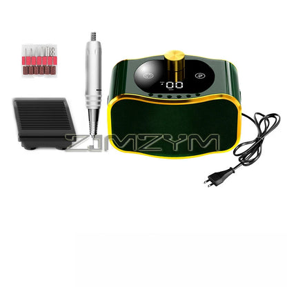 Ponceuse électrique professionnelle pour nail art, 35 000 tr/min, multifonctionnelle, pour le soin des ongles des doigts et des orteils, ensemble de mèches pour manucure