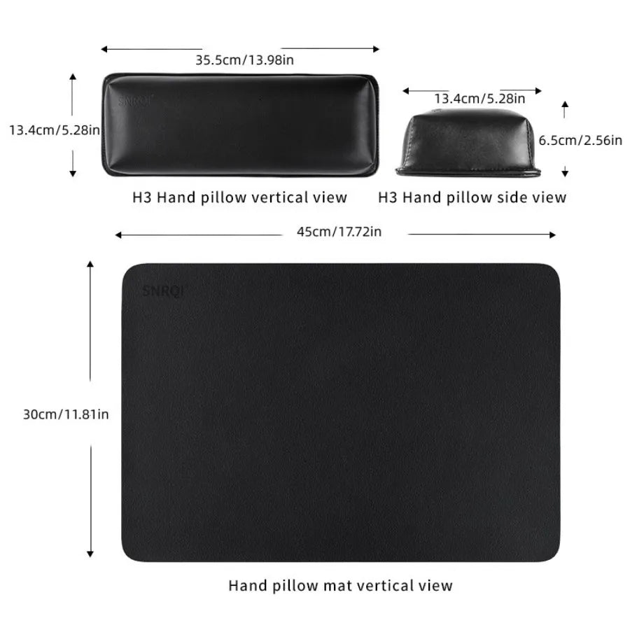 PU Leather Nail Art Hand Rest, Professional Soft Nail Art Hand Pillow &Two-color Leather Pad, Manicure Tool for Home & Salon Use
