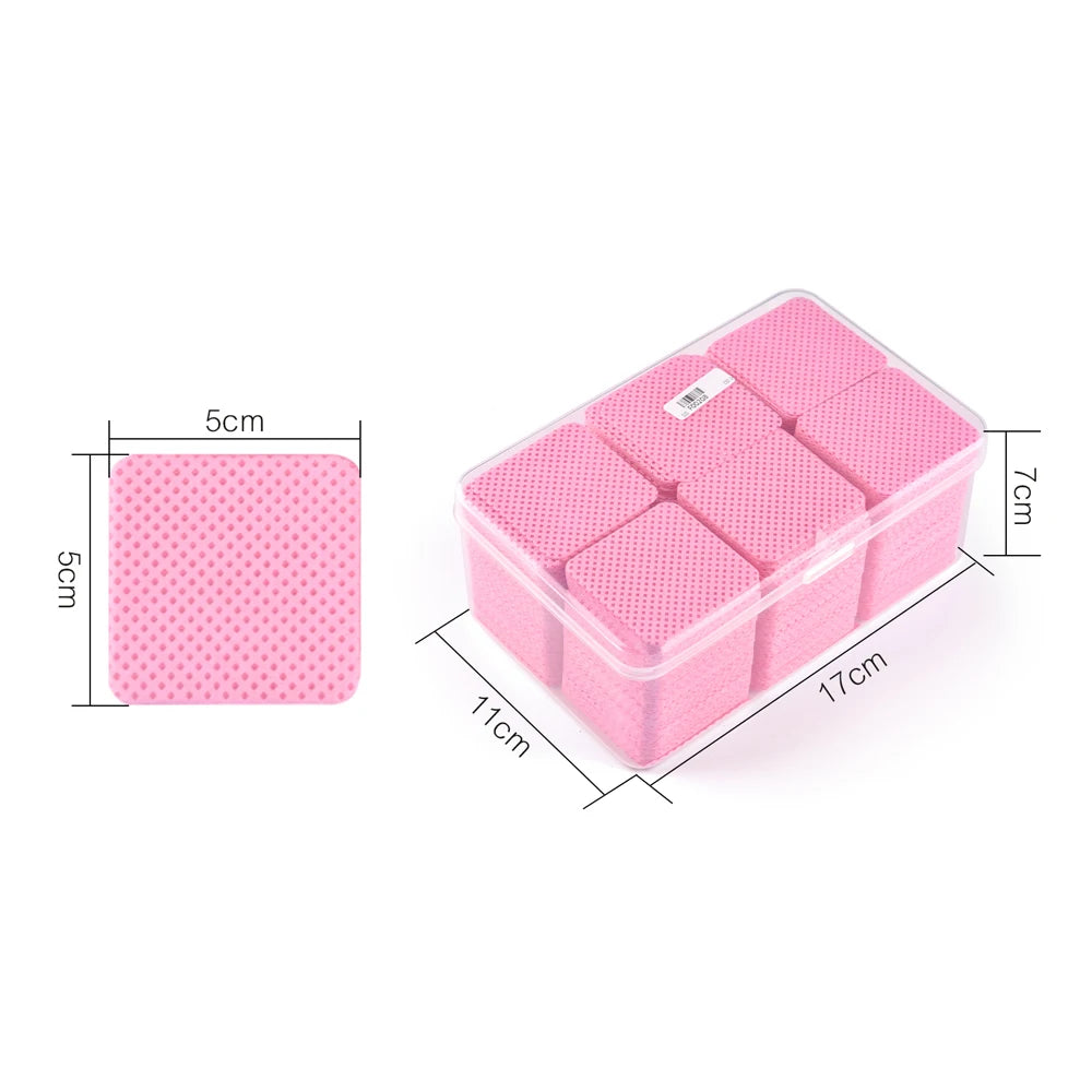 900Pcs Nail Cleaning Cotton Wipes Texture  Lint Free Pads Nail Remover Napkin White Pink Manicure Remover Accessories Tools