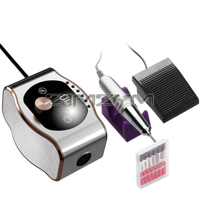 Ponceuse électrique professionnelle pour nail art, 35 000 tr/min, multifonctionnelle, pour le soin des ongles des doigts et des orteils, ensemble de mèches pour manucure