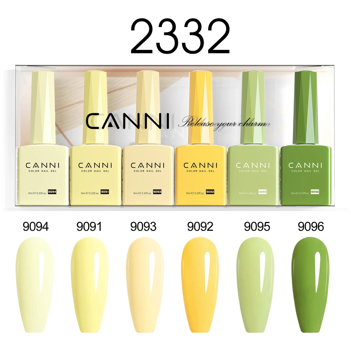 6pcs/kit CANNI HEMA TPO FREE Nail Gel Polish Set Gorgeous Color Semi Permanent Soak off UV LED Gel Nail Varnish Christmas Gift
