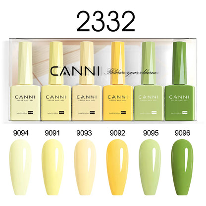 6pcs/kit CANNI HEMA TPO FREE Nail Gel Polish Set Gorgeous Color Semi Permanent Soak off UV LED Gel Nail Varnish Christmas Gift