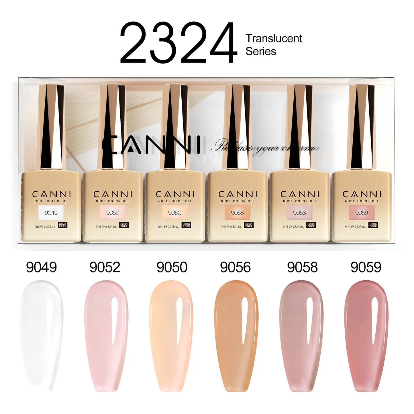 6pcs/kit CANNI HEMA TPO FREE Nail Gel Polish Set Gorgeous Color Semi Permanent Soak off UV LED Gel Nail Varnish Christmas Gift