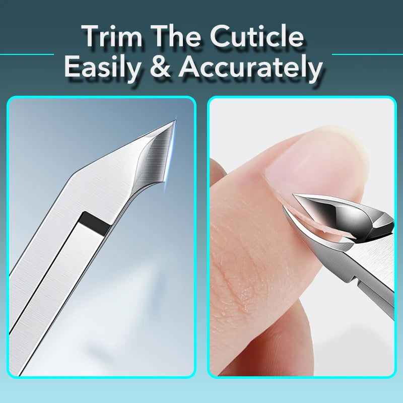 1Pcs Professional Cuticle Nippers Trimmer Nail Cuticle Cutter Stainless Steel Cuticle Clippers Manicure Tools