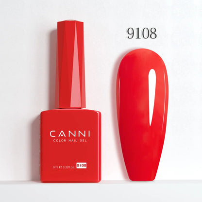 CANNI Hema Free Nail Glue Christmas Decoration Sticker Glue Semi Permanent Soak Off LED UV Nail Gel Polish Red Color Collection
