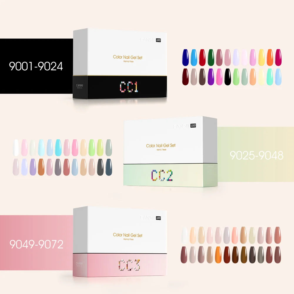 CANNI HEMA TPO FREE 9ml BIAB Colorful Rubber Base Gel UV Construction Quick Builder Nail Gel Polish Kit Self Leveling French Nails