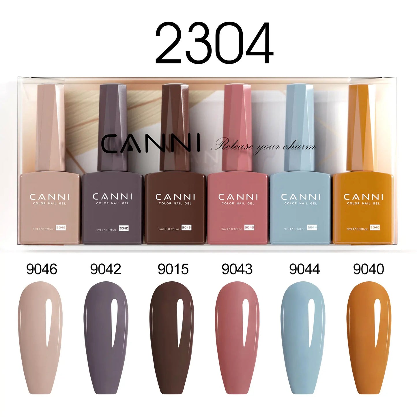 6pcs/kit CANNI HEMA TPO FREE Nail Gel Polish Set Gorgeous Color Semi Permanent Soak off UV LED Gel Nail Varnish Christmas Gift