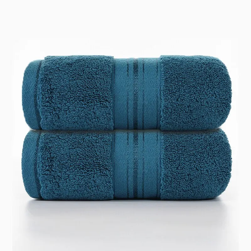 SERVIETTES COTON HAUTE QUALITE Towel Bathroom Face Towel Strong Absorbent  Soft Non-shedding Adult Towel Thickened Box in Two Packs