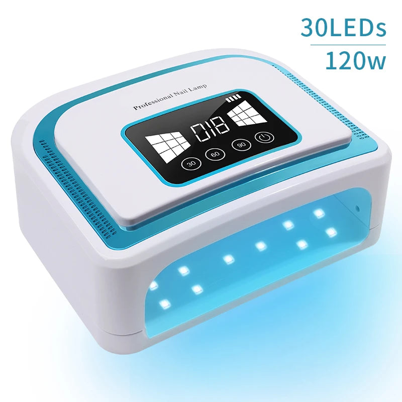 Led Lamp rechargable 120w For Nails Uv Nail Drying Gel Manicure Cabin Polish Dryer 120W Light Dryers Wireless Cordless Rechargeable