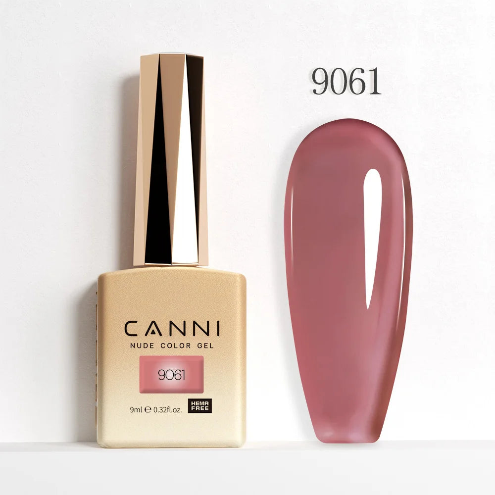 CANNI Hema Free Nail Glue Christmas Decoration Sticker Glue Semi Permanent Soak Off LED UV Nail Gel Polish Red Color Collection