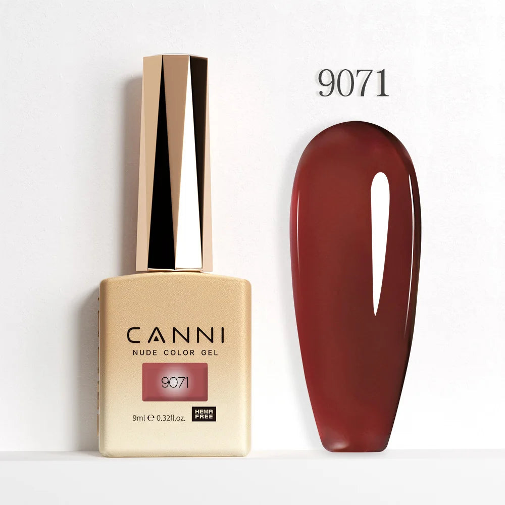 CANNI Hema Free Nail Glue Christmas Decoration Sticker Glue Semi Permanent Soak Off LED UV Nail Gel Polish Red Color Collection
