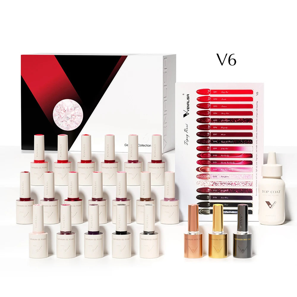 V6 VENALISA 10ml HEMA Free TPO Free Ultra Deep Red Cat Eye Magnet Nail Gel Semi-Permanent Soak Off UV LED Gel Varnish Nails